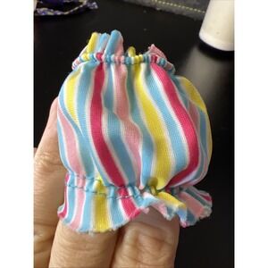 1980 Vintage My First Barbie‎ Blue Pink Striped Tube Top Mix N Match #1875